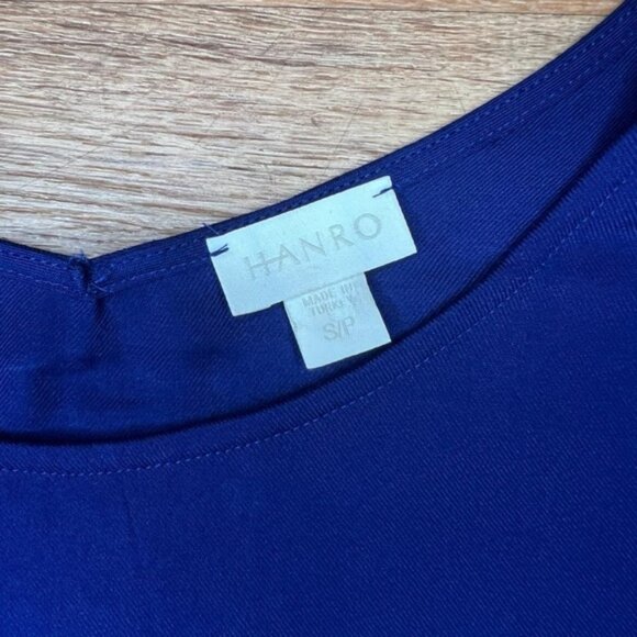 HANRO‎ Made in Turkey 🇹🇷 Crew Neck Short Cap Sleeve Pullover Blouse Size SMALL - Picture 5 of 10